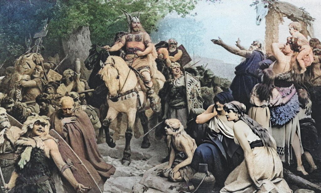 Hermann Armínio retorna da Batalha da Floresta de Teutoburgo contra a legião dos romanos comandada por Quintilius Varus. (Créditos: mikroman6/via GettyImages)