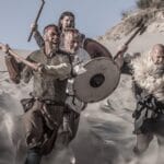 Guerreiros vikings em estado de fúria no campo de batalha. (Créditos: Lorado/via Getty Images)