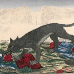Gravura do século XVIII representando a Besta de Gévaudan. (Reprodução: Wikimedia Commons)