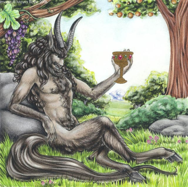 Representação de Ördög descrita como uma criatura híbrida, semelhante a faunos ou sátiros das tradições greco-romanas. (Reprodução: Mitologia Hi7)