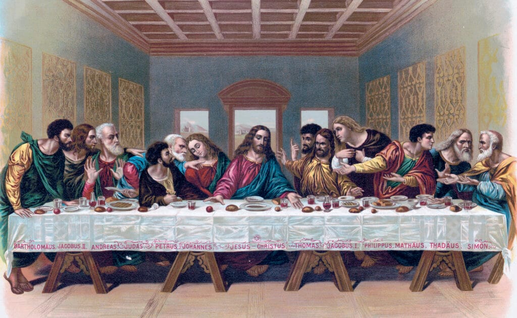 A Última Ceia de Leonardo da Vinci, publicada em 1898 por Muller, Luchsinger & Co.