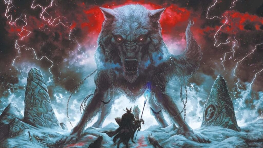 A história de Fenrir, o lobo gigante que matou Odin. (Reprodução: valhalla-vikings.co.uk)