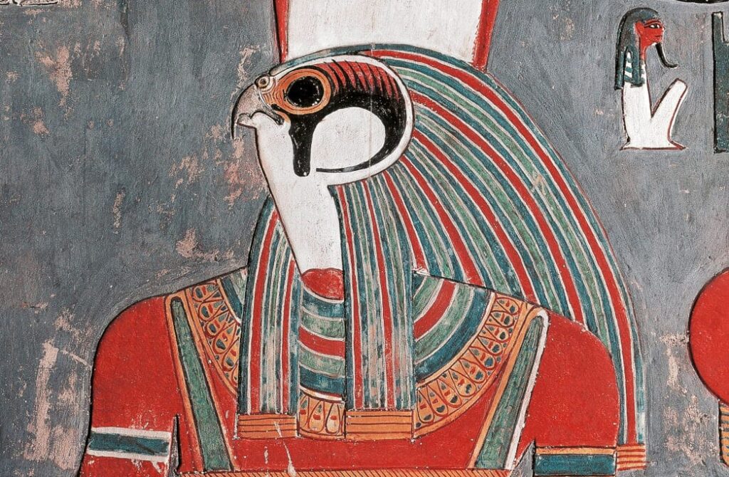 Pintura egípcia ilustra o deus Hórus. (Reprodução: Getty Images)