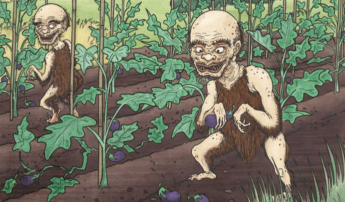 Hyōsube: O yokai peludo do folclore japonês. (Créditos: Matthew Meyer/via Yokai.com)