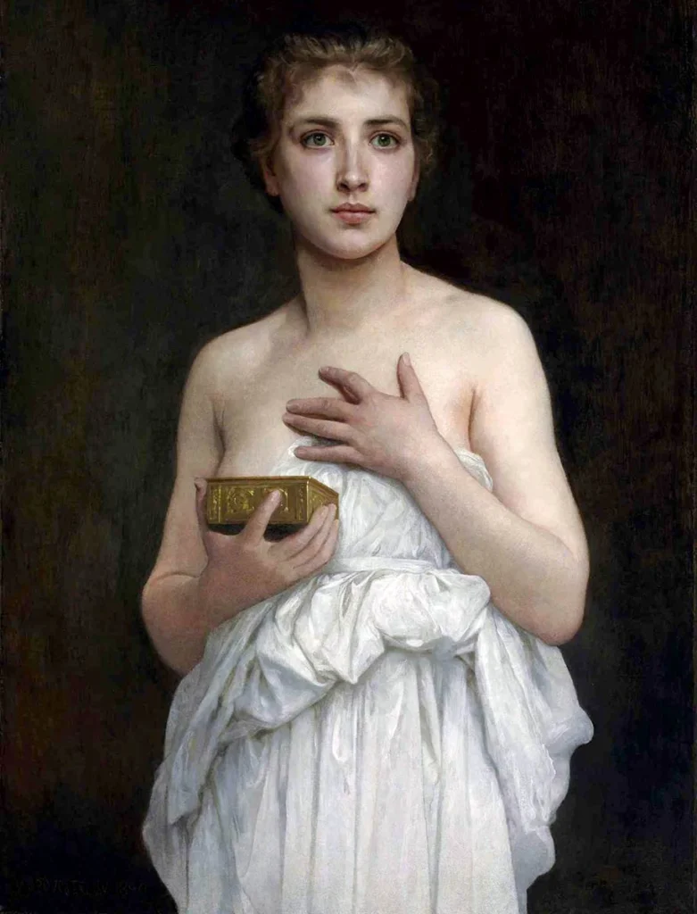 Pandora, de William-Adolphe Bouguereau, 1890. (Créditos: Christie's)