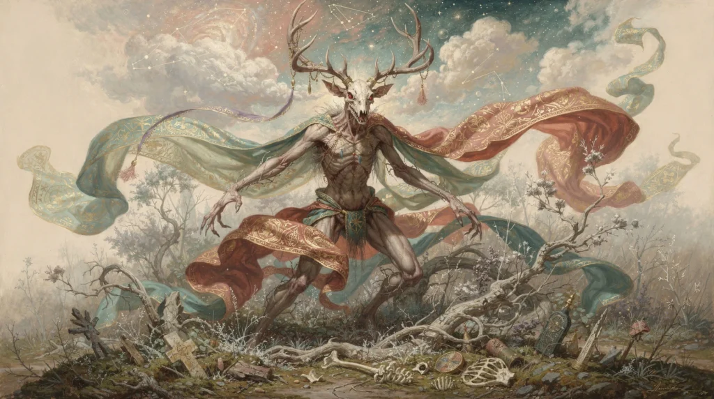 Wendigo: Mito, psicose e a transformação humana em monstro. (Reprodução: Mymythos)