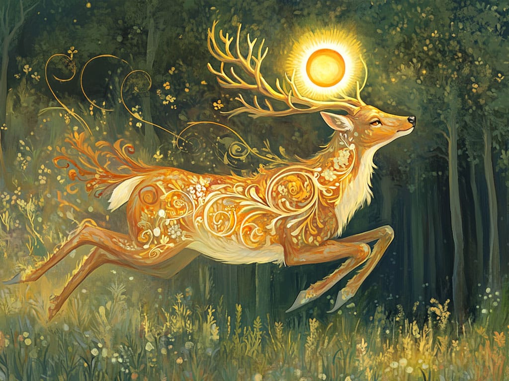 Csodaszarvas: O cervo lendário da mitologia húngara. (Reprodução: Google)