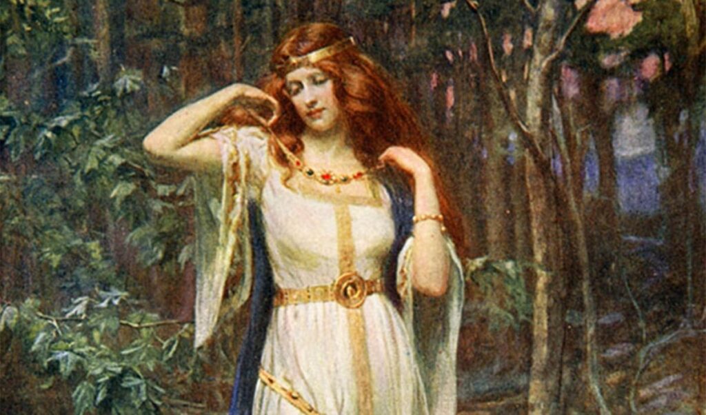 Uma representação de Freyja. No paganismo nórdico, Freyja era a divindade primariamente associada a seiðr. (Reprodução: Wikipedia)