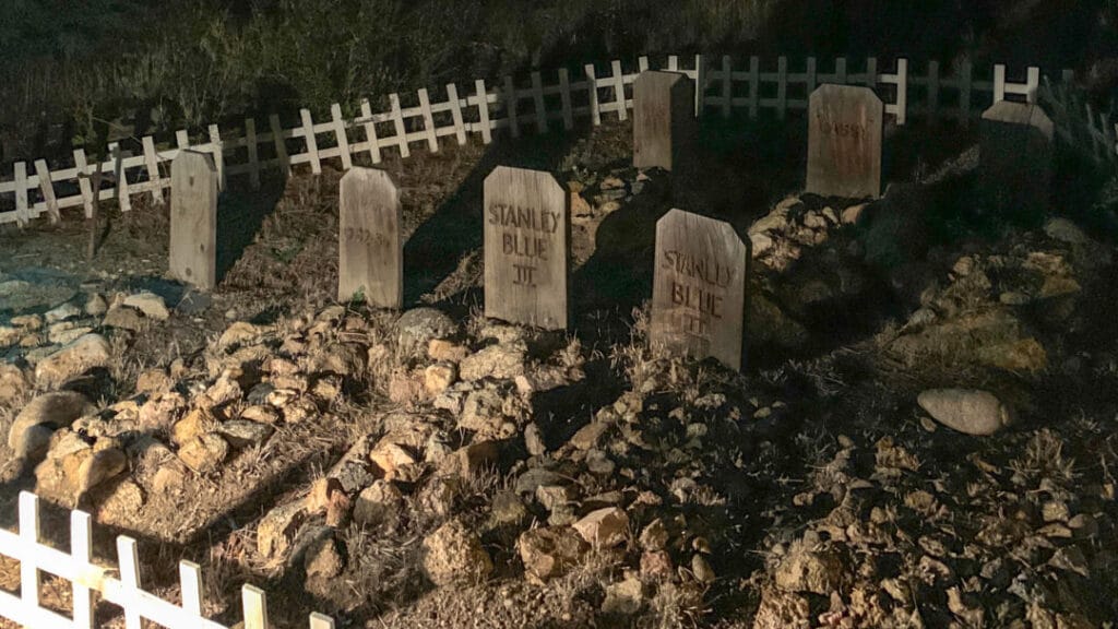 Cemitério de animais no Hotel Stanley. (Créditos: Susan B. Barnes)