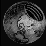 Uma ilustração de um livro de 1878 sobre as teorias de John Cleves Symmes Jr. retrata o planeta como uma série de esferas concêntricas, "demonstrando que a Terra é oca, habitável em seu interior e amplamente aberta nos polos". (Reprodução: Wikipedia)