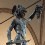 Perseu com a cabeça da Medusa. Por Benvenuto Cellini, Loggia dei Lanzi, Florença. (Reprodução: Wikipedia)