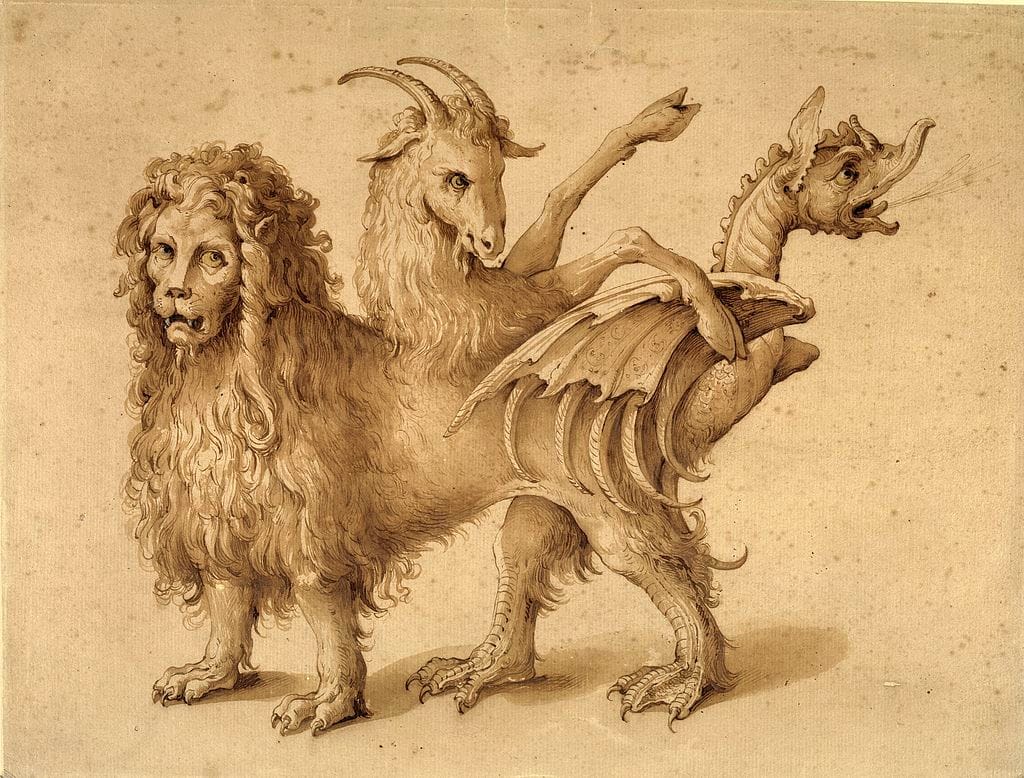 “Uma Quimera”, do artista italiano Jacopo Ligozzi (1547–1627).