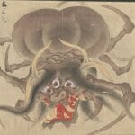 Tsuchigumo, do pergaminho Bakemono no e, Universidade Brigham Young. (Reprodução: Wikipedia)