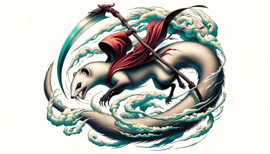 Kamaitachi: O yokai que inspirou animes e lendas urbanas. (Reprodução: oldworldgods)