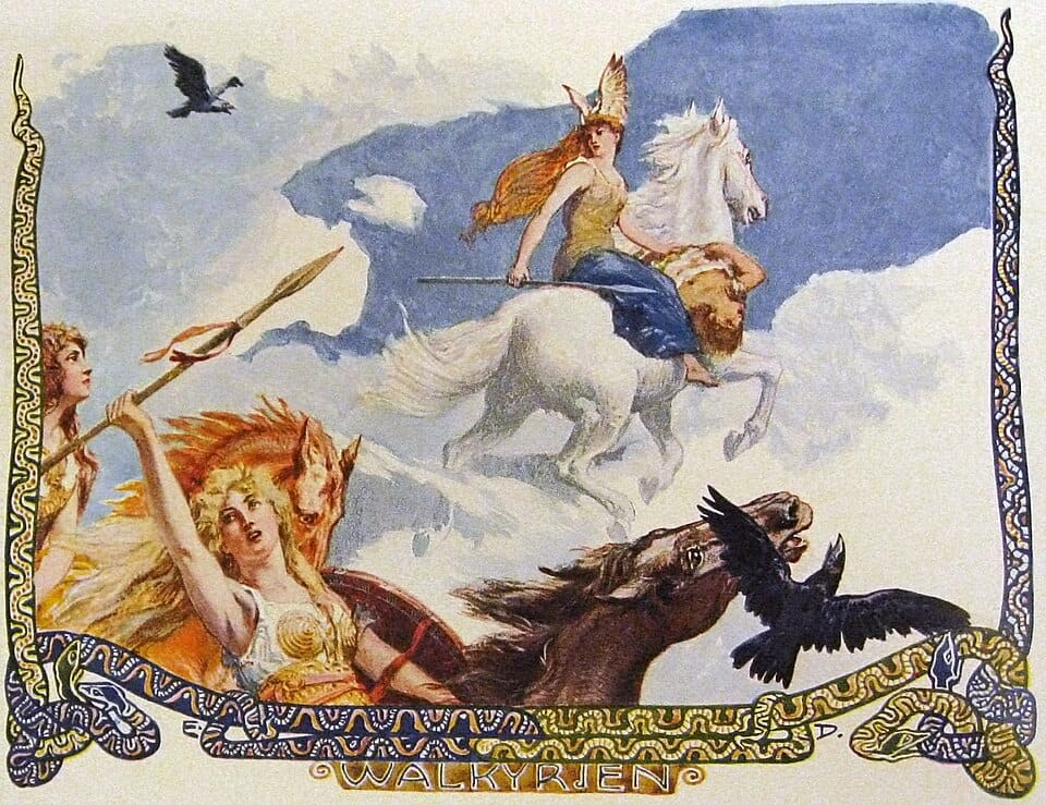 Walkyrien (c. 1905) por Emil Doepler. (Reprodução: Wikipedia)