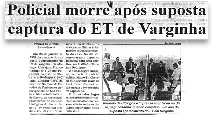 À época, versões difundidas por ufólogos passaram a sustentar que o óbito teria relação com um suposto contato do militar com a criatura descrita nos relatos iniciais. (Reprodução: migalhas)