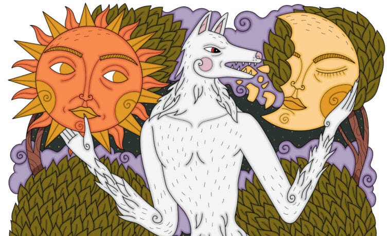 Markoláb: Entre lobisomem, monstro e devorador da Lua. (Créditos: mrmusette.ro)