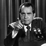 O presidente Nixon concede uma coletiva de imprensa em março de 1973. (Reprodução: AP)