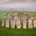 As pedras que os povos neolíticos usaram para construir Stonehenge foram rastreadas anteriormente até locais na Inglaterra e no País de Gales. Novas pesquisas mostram que a pedra do altar do círculo pode ter sido originada na Escócia. (Créditos: English Heritage)